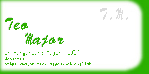 teo major business card